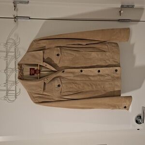 Eddie Bauer Women's Tan Super Soft Genuine Suede "Denim" Style Jacket (Size L)